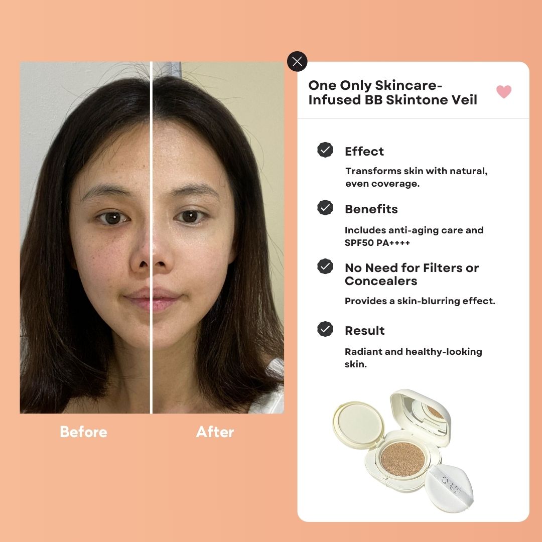 PROMO: Qup One Only BB Cushion Skin Veil SPF50+