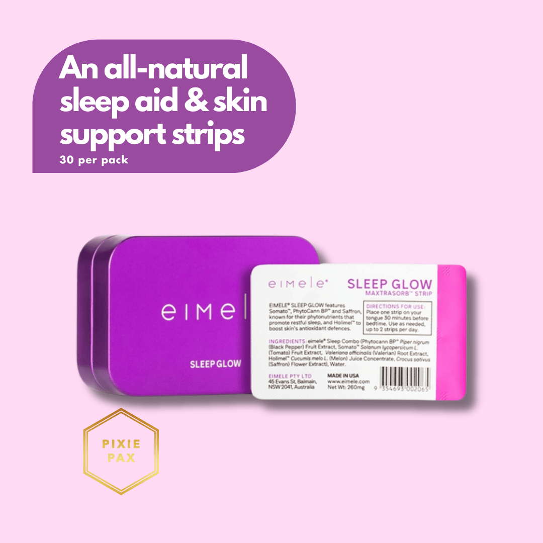 Eimele Sleep Glow – Natural Sleep Aid & Skin Support Strips (30 - Pack) - PIXIEPAX