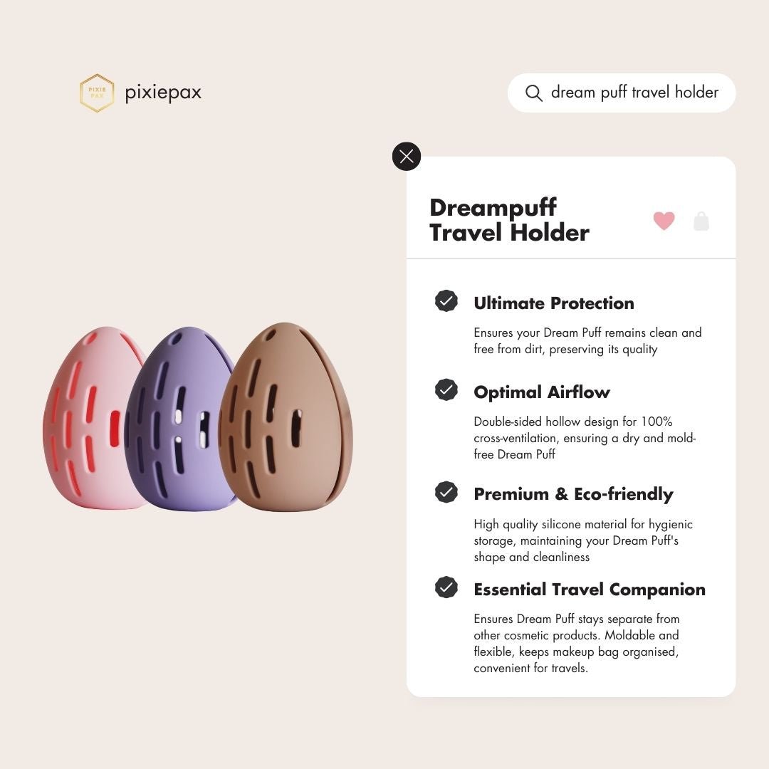 Dream Puff Travel Holder - PIXIEPAX