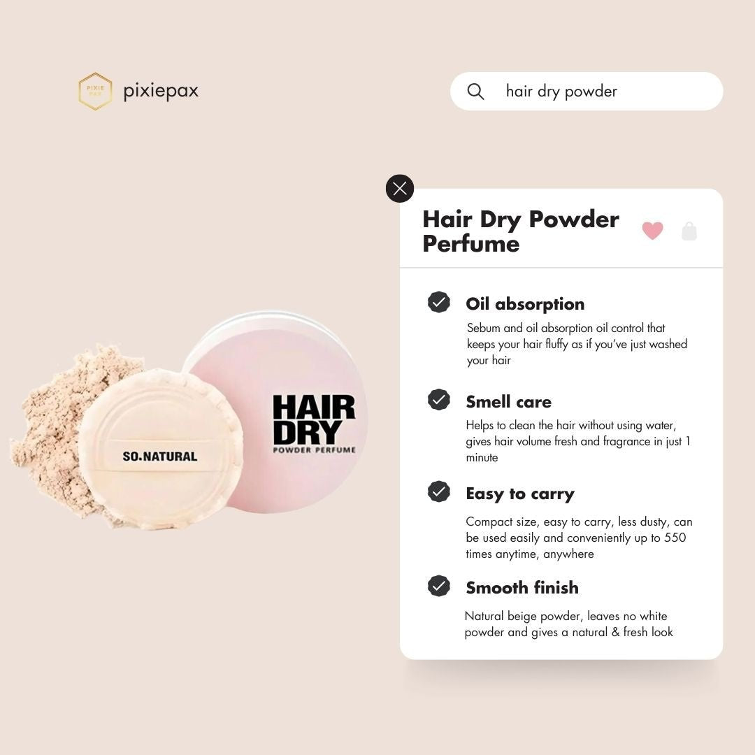 Hair Dry Powder Perfume (4g x 1) - PIXIEPAX