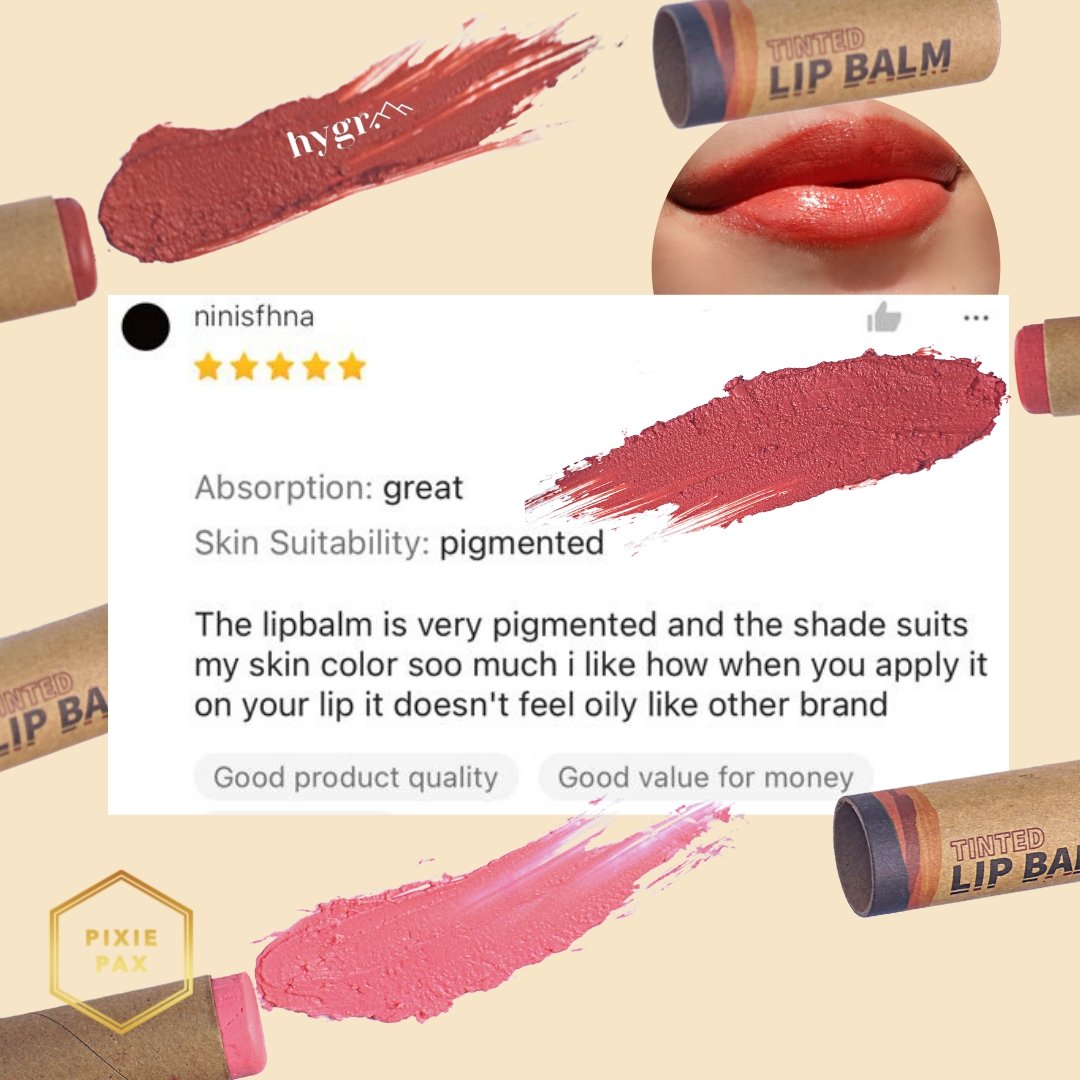Hygr Natural Vegan Lip Tint And Balm - PIXIEPAX